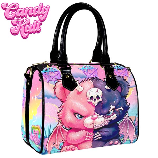 Demonic Bear Fright Candy Boston Crossbody Handbag Candy Kult Bag care bears Crossbody Candy Cult - Candy Kult Land - Wishbone - Boo Kitty - Panku - Frosti - Toxic Kitten - Hex - Heart - Cult Candy - Ca