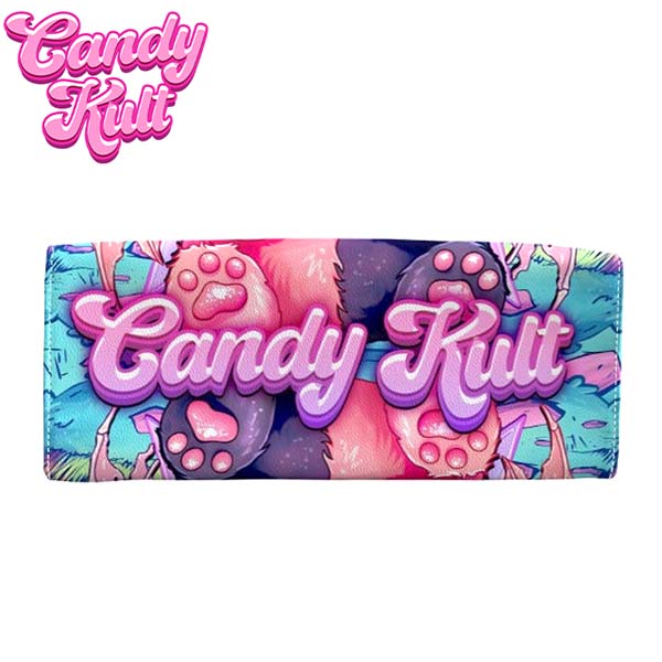 Demonic Bear Fright Candy White PU Leather Crossbody Handbag Candy Kult Bag care bears Crossbody Candy Cult - Candy Kult Land - Wishbone - Boo Kitty - Panku - Frosti - Toxic Kitten - Hex - Heart - Cult Candy - Ca