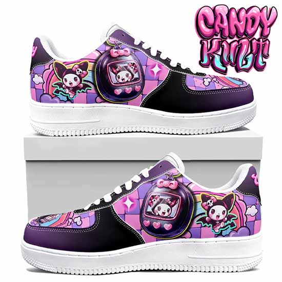 Devilish Virtual Pet Black Candy Kult Kicks Men's Sneakers Candy Kult 38 NOTED Hello Kitty Kuromi Sanrio Candy Cult - Candy Kult Land - Wishbone - Boo Kitty - Panku - Frosti - Toxic Kitten - Hex - Heart - Cult Candy - Ca