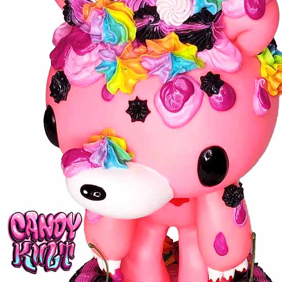 Gloomy Bear Rainbow 2 Tier Heart Cake Sculpture Candy Kult Cake gloomy bear Candy Cult - Candy Kult Land - Wishbone - Boo Kitty - Panku - Frosti - Toxic Kitten - Hex - Heart - Cult Candy - Ca