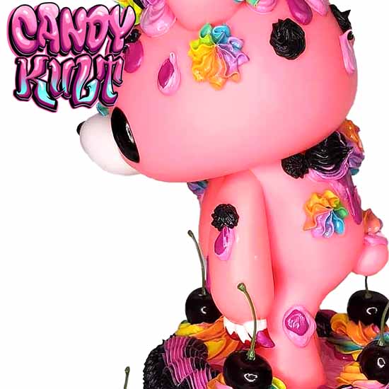 Gloomy Bear Rainbow 2 Tier Heart Cake Sculpture Candy Kult Cake gloomy bear Candy Cult - Candy Kult Land - Wishbone - Boo Kitty - Panku - Frosti - Toxic Kitten - Hex - Heart - Cult Candy - Ca