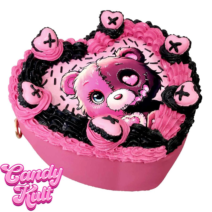 Hex - Heart Cake Candy Kult Convertible Crossbody Bag / Hand Bag Candy Kult Bag candy kult land ck land Candy Cult - Candy Kult Land - Wishbone - Boo Kitty - Panku - Frosti - Toxic Kitten - Hex - Heart - Cult Candy - Ca