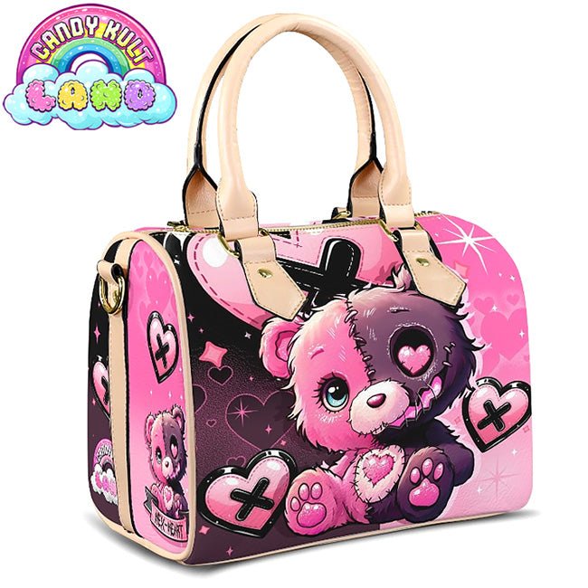 Hex - Heart Candy Kult Land Beige Boston Crossbody Handbag Candy Kult Bag candy kult land ck land Candy Cult - Candy Kult Land - Wishbone - Boo Kitty - Panku - Frosti - Toxic Kitten - Hex - Heart - Cult Candy - Ca