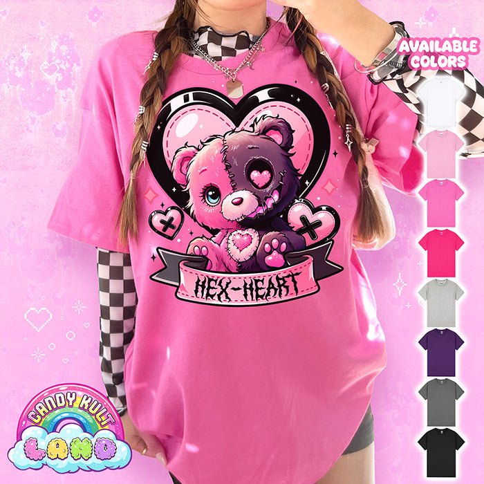 Hex - heart - Candy Kult Land Graphic Tee Candy Kult AZALEA S candy kult land ck land hex - heart Candy Cult - Candy Kult Land - Wishbone - Boo Kitty - Panku - Frosti - Toxic Kitten - Hex - Heart - Cult Candy - Ca