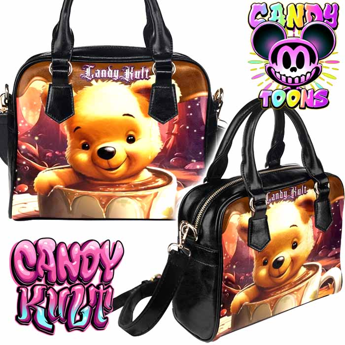 Winnie Coffee Candy Toons Classic Convertible Crossbody Bag - Candy Kult - Candy Cult - Candy Kult Land - Wishbone - Boo Kitty - Panku - Frosti - Toxic Kitten - Hex-Heart - Cult Candy - Cake High Heels - [product_vendor}