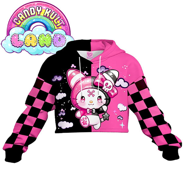 Wishbone Sparkle Punk - Candy Kult Land Crop Hoodie - Candy Kult - Candy Cult - Candy Kult Land - Wishbone - Boo Kitty - Panku - Frosti - Toxic Kitten - Hex-Heart - Cult Candy - Cake High Heels - [product_vendor}