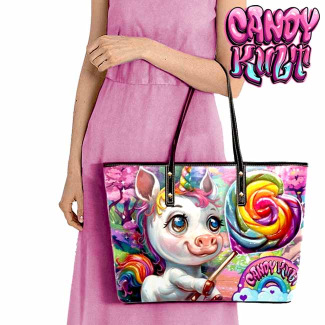 Rainbow Lollipop Unicorn Candy Kult Large Tote Bag - Candy Kult - Candy Cult - Candy Kult Land - Wishbone - Boo Kitty - Panku - Frosti - Toxic Kitten - Hex-Heart - Cult Candy - Cake High Heels - [product_vendor}