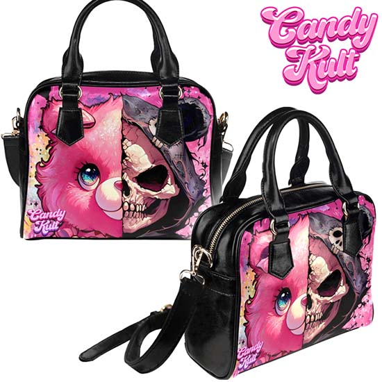 Split Personality Bear Fright Candy Classic Crossbody Handbag
