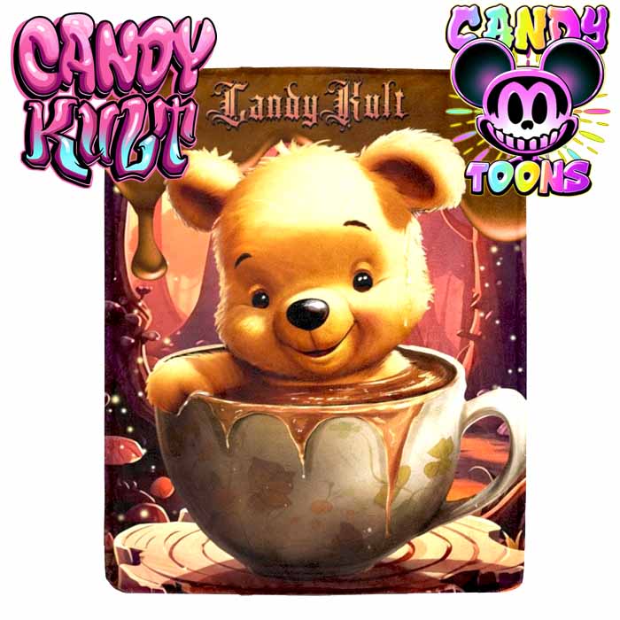 Winnie Coffee Candy Toons Micro Fleece Blanket - Candy Kult - Candy Cult - Candy Kult Land - Wishbone - Boo Kitty - Panku - Frosti - Toxic Kitten - Hex-Heart - Cult Candy - Cake High Heels - [product_vendor}