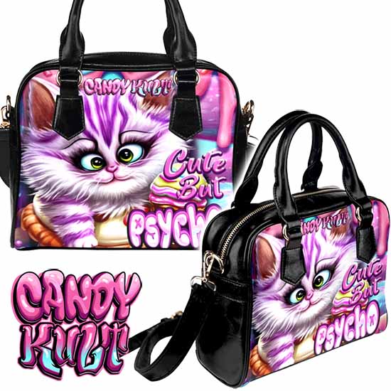 Cute But Psycho Cheshire Cat Candy Toons Classic Crossbody Handbag - Candy Kult - Candy Cult - Candy Kult Land - Wishbone - Boo Kitty - Panku - Frosti - Toxic Kitten - Hex-Heart - Cult Candy - Cake High Heels - [product_vendor}