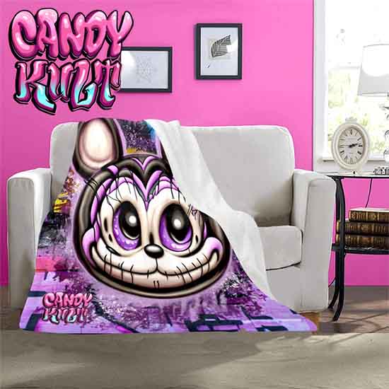 Graffiti Mouse Candy Toons Micro Fleece Blanket - Candy Kult - Candy Cult - Candy Kult Land - Wishbone - Boo Kitty - Panku - Frosti - Toxic Kitten - Hex-Heart - Cult Candy - Cake High Heels - [product_vendor}
