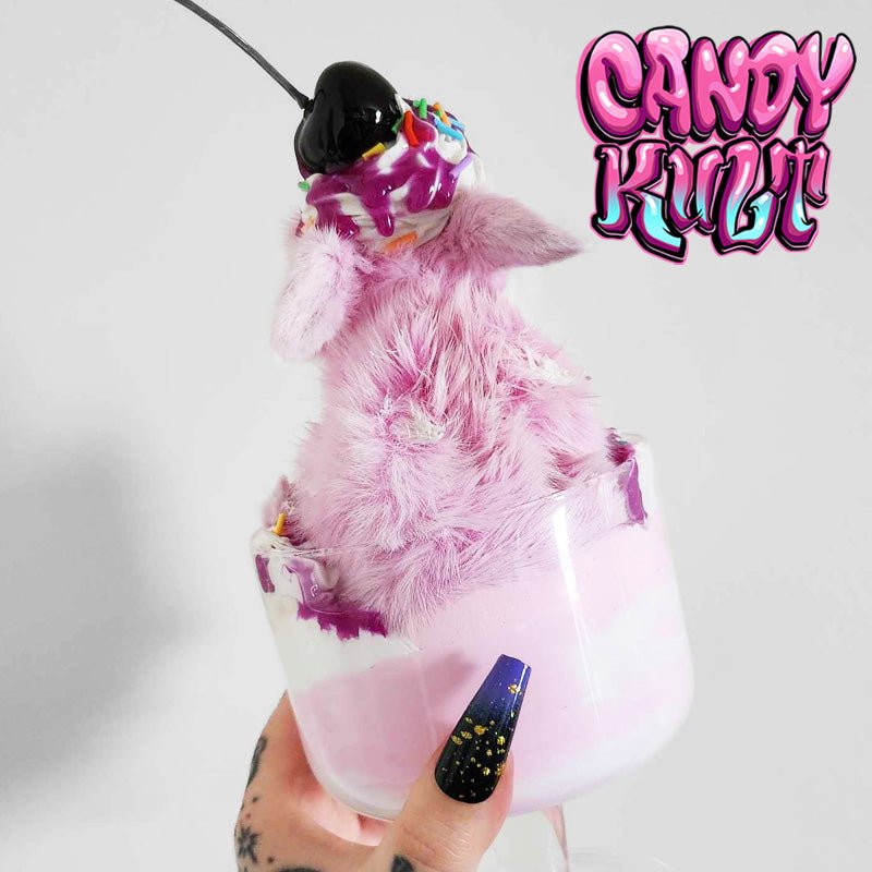 Ice Cream Sundae Lollipop Bunny Candy Kult bunny taxidermy Candy Cult - Candy Kult Land - Wishbone - Boo Kitty - Panku - Frosti - Toxic Kitten - Hex - Heart - Cult Candy - Ca