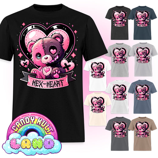 Hex-Heart - Candy Kult Land Men's / Unisex Classic T-Shirt - Candy Kult - Candy Cult - Candy Kult Land - Wishbone - Boo Kitty - Panku - Frosti - Toxic Kitten - Hex-Heart - Cult Candy - Cake High Heels - [product_vendor}