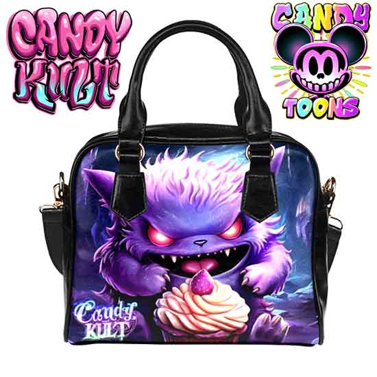 Ghost Type Cafe Cupcake Candy Toons Classic Convertible Crossbody Handbag - Candy Kult - Candy Cult - Candy Kult Land - Wishbone - Boo Kitty - Panku - Frosti - Toxic Kitten - Hex-Heart - Cult Candy - Cake High Heels - [product_vendor}