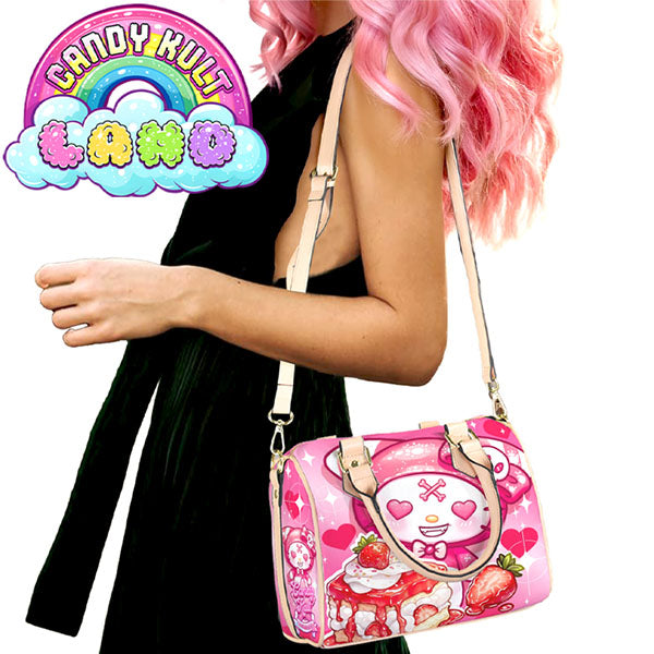 Wishbone Strawberry Shortcake Candy Kult Land Beige Boston Crossbody Handbag