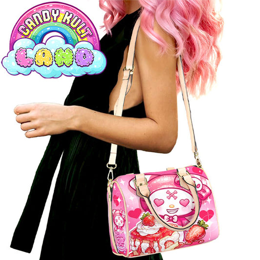 Wishbone Strawberry Shortcake Candy Kult Land Beige Boston Crossbody Handbag