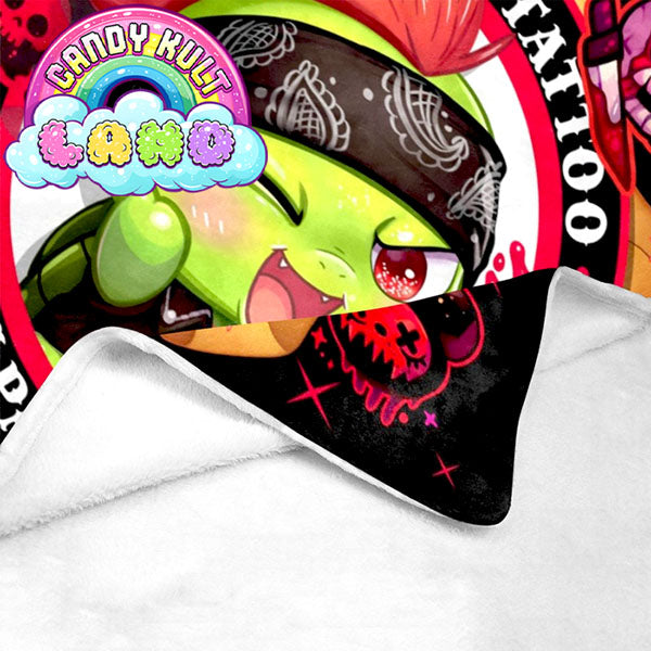 Panku Tattoo Candy Kult Land Micro Fleece Blanket - Candy Kult - Candy Cult - Candy Kult Land - Wishbone - Boo Kitty - Panku - Frosti - Toxic Kitten - Hex-Heart - Cult Candy - Cake High Heels - [product_vendor}