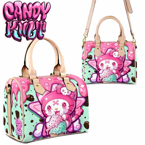 Wishbone Mint Ice Cream Kawaii Candy Beige Boston Crossbody Handbag - Candy Kult - Candy Cult - Cult Candy - Cake High Heels - [product_vendor}