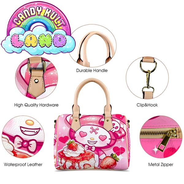 Wishbone Strawberry Shortcake Candy Kult Land Beige Boston Crossbody Handbag