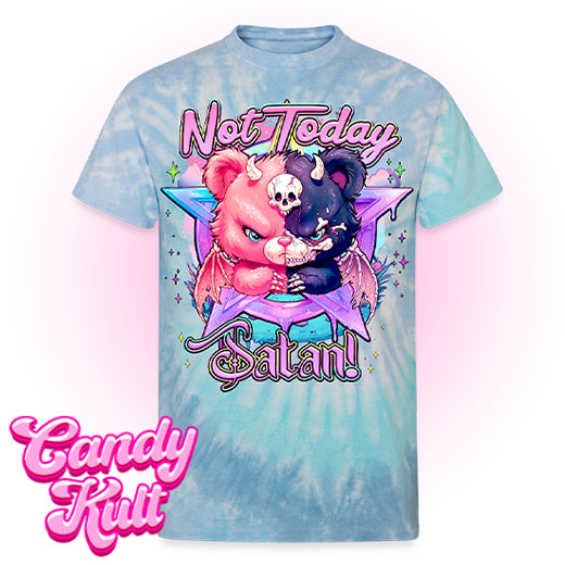 Not Today Satan Pentagram - Fright Candy Unisex Tie Dye T-Shirt - Candy Kult - Candy Cult - Candy Kult Land - Wishbone - Boo Kitty - Panku - Frosti - Toxic Kitten - Hex-Heart - Cult Candy - Cake High Heels - [product_vendor}