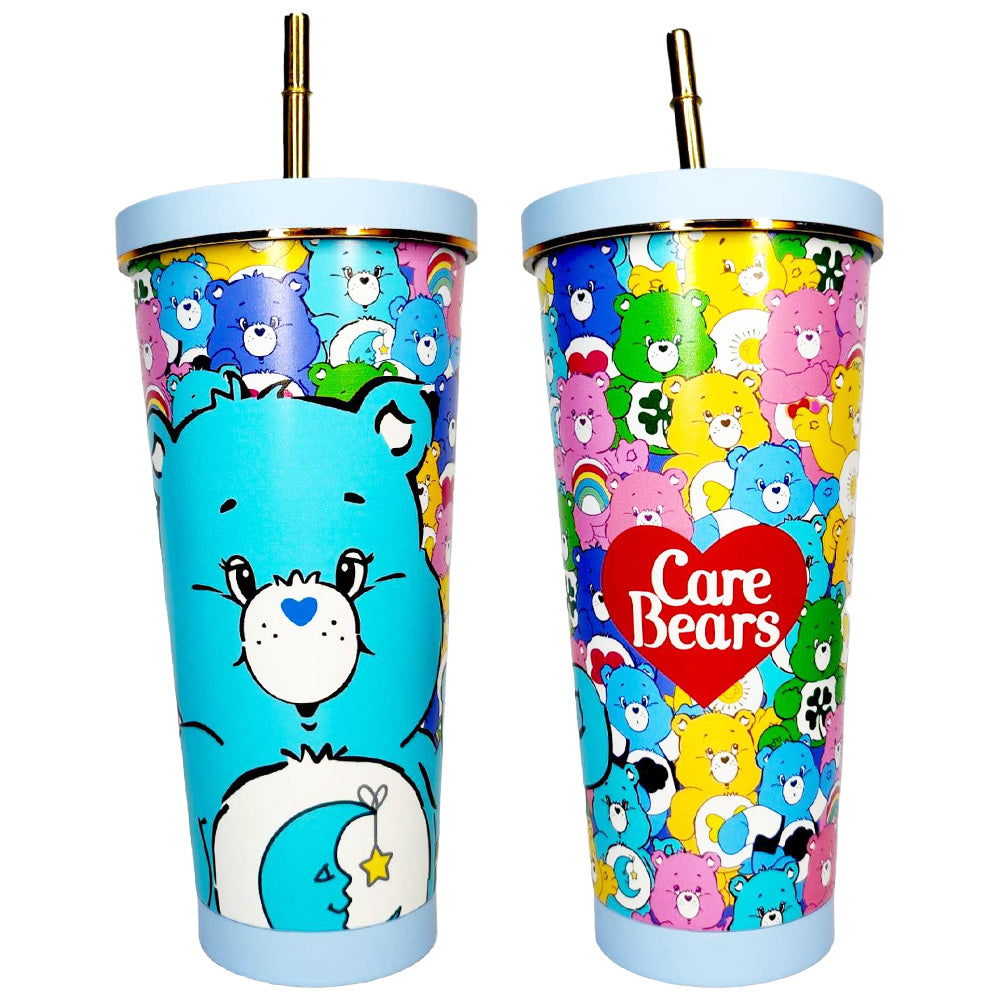 Care Bears Blue Stainless Steel Tumbler With Straw - Candy Kult - Candy Cult - Candy Kult Land - Wishbone - Boo Kitty - Panku - Frosti - Toxic Kitten - Hex-Heart - Cult Candy - Cake High Heels - [product_vendor}