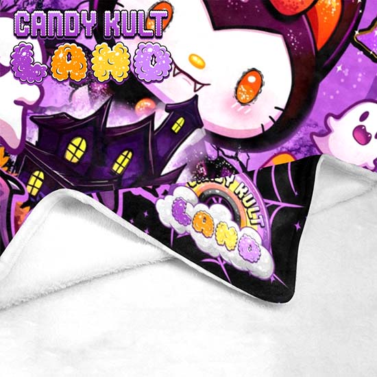Boo Kitty Origins Candy Kult Land Micro Fleece Blanket - Candy Kult - Candy Cult - Candy Kult Land - Wishbone - Boo Kitty - Panku - Frosti - Toxic Kitten - Hex-Heart - Cult Candy - Cake High Heels - [product_vendor}