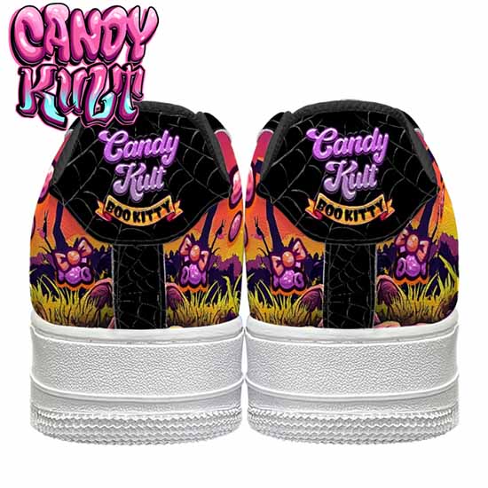 Boo Kitty Sunset Graveyard Candy Kult Kicks Women's Sneakers V3b - Candy Kult - Candy Cult - Cult Candy - Cake High Heels - [product_vendor}