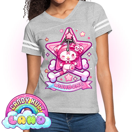 Wishbone Claw Machine Logo - Candy Kult Land Women’s Vintage Sport T-Shirt - Candy Kult - Candy Cult - Candy Kult Land - Wishbone - Boo Kitty - Panku - Frosti - Toxic Kitten - Hex-Heart - Cult Candy - Cake High Heels - [product_vendor}