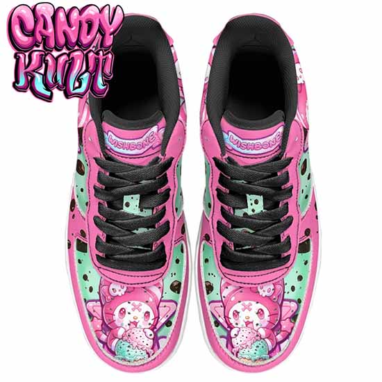 Wishbone Mint Ice Cream Candy Kult Kicks Women's Sneakers Black - Candy Kult - Candy Cult - Cult Candy - Cake High Heels - [product_vendor}