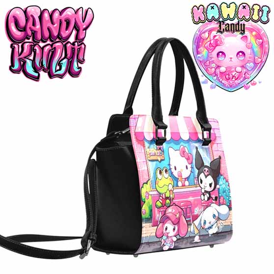Kitty Ice Cream Shop Kawaii Candy Crossbody Handbag - Candy Kult - Candy Cult - Cult Candy - Cake High Heels - [product_vendor}