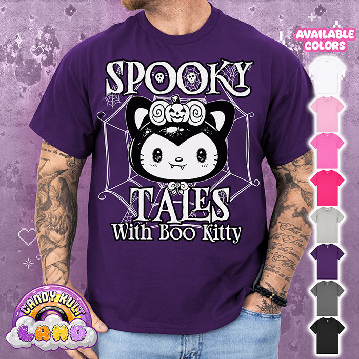 Spooky Tales With Boo Kitty - Candy Kult Land Graphic Tee