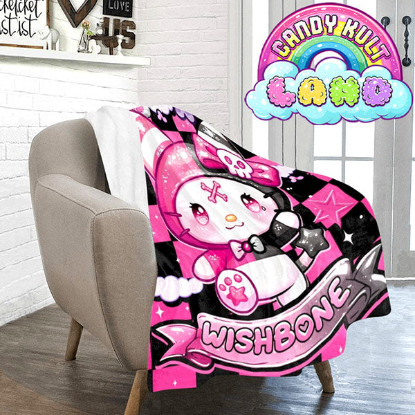 Wishbone Sparkle Punk Candy Kult Land Micro Fleece Blanket - Candy Kult - Candy Cult - Candy Kult Land - Wishbone - Boo Kitty - Panku - Frosti - Toxic Kitten - Hex-Heart - Cult Candy - Cake High Heels - [product_vendor}