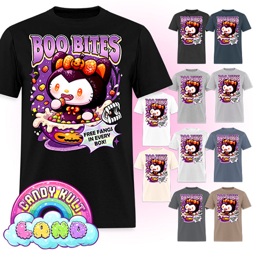 Boo Bites Cereal - Candy Kult Land Men's / Unisex Classic T-Shirt - Candy Kult - Candy Cult - Candy Kult Land - Wishbone - Boo Kitty - Panku - Frosti - Toxic Kitten - Hex-Heart - Cult Candy - Cake High Heels - [product_vendor}