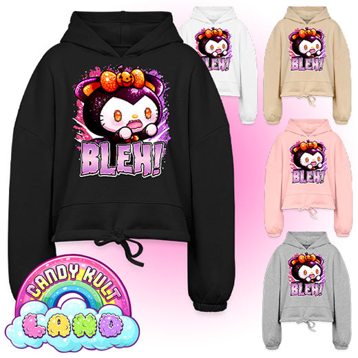 Bleh Boo Kitty Origins - Candy Kult Land Women’s Cropped Hoodie