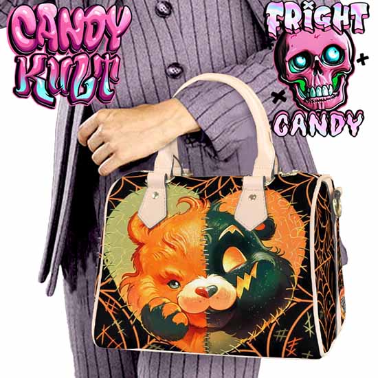 All Stitched Up Fright Candy Beige Boston Crossbody Handbag - Candy Kult - Candy Cult - Cult Candy - Cake High Heels - [product_vendor}