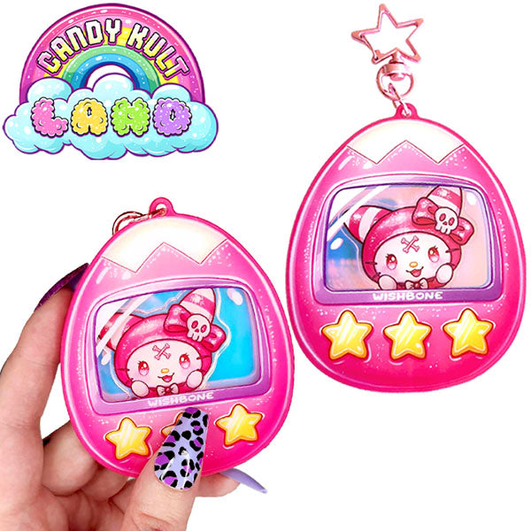 Wishbone GIANT Tamagotchi Shaker - Candy Kult Land Keychain / Bag Charm