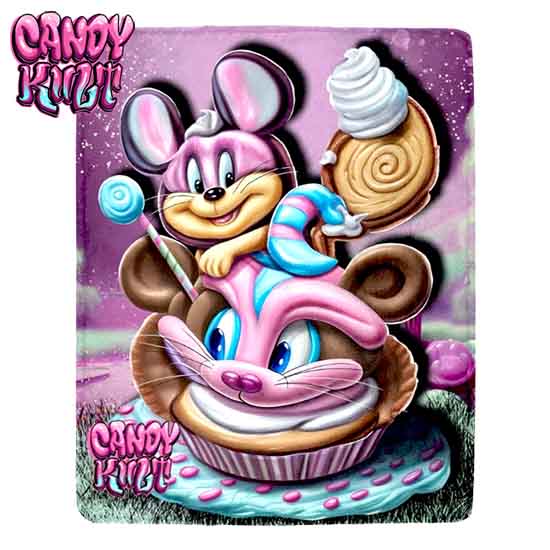 Cupcake Fundayz Candy Toons Micro Fleece Blanket - Candy Kult - Candy Cult - Candy Kult Land - Wishbone - Boo Kitty - Panku - Frosti - Toxic Kitten - Hex-Heart - Cult Candy - Cake High Heels - [product_vendor}