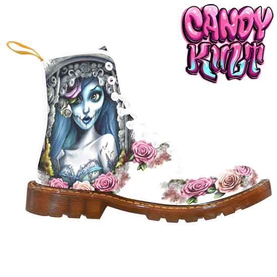 Corpse Bride Waiting For You White Candy Kult Women's Boots - Candy Kult - Candy Cult - Candy Kult Land - Wishbone - Boo Kitty - Panku - Frosti - Toxic Kitten - Hex-Heart - Cult Candy - Cake High Heels - [product_vendor}