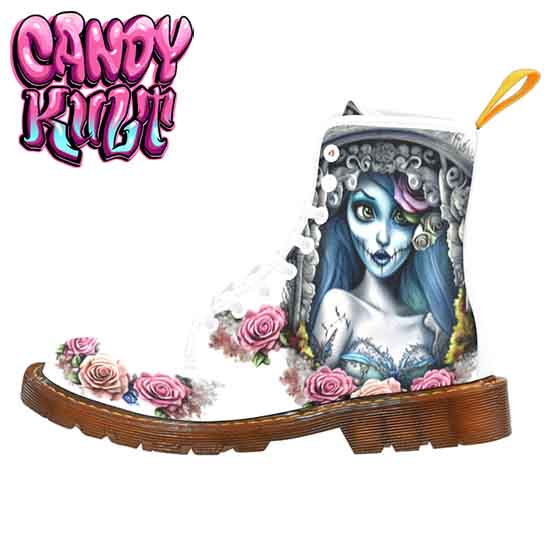 Corpse Bride Waiting For You White Candy Kult Women's Boots - Candy Kult - Candy Cult - Candy Kult Land - Wishbone - Boo Kitty - Panku - Frosti - Toxic Kitten - Hex-Heart - Cult Candy - Cake High Heels - [product_vendor}