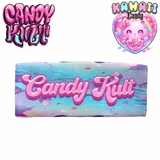 Pastel Purrfection Kawaii Candy White PU Leather Crossbody Handbag - Candy Kult - Candy Cult - Cult Candy - Cake High Heels - [product_vendor}