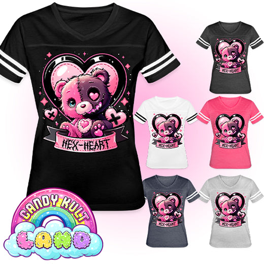 Hex-Heart - Candy Kult Land Women’s Vintage Sport T-Shirt - Candy Kult - Candy Cult - Candy Kult Land - Wishbone - Boo Kitty - Panku - Frosti - Toxic Kitten - Hex-Heart - Cult Candy - Cake High Heels - [product_vendor}