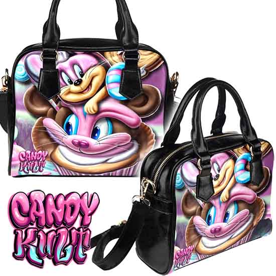 Cupcake Fundayz Candy Toons Classic Crossbody Handbag - Candy Kult - Candy Cult - Candy Kult Land - Wishbone - Boo Kitty - Panku - Frosti - Toxic Kitten - Hex-Heart - Cult Candy - Cake High Heels - [product_vendor}