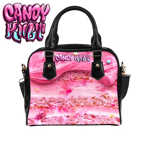 Strawberry Cake Candy Kult Classic Convertible Crossbody Handbag - Candy Kult - Candy Cult - Candy Kult Land - Wishbone - Boo Kitty - Panku - Frosti - Toxic Kitten - Hex-Heart - Cult Candy - Cake High Heels - [product_vendor}