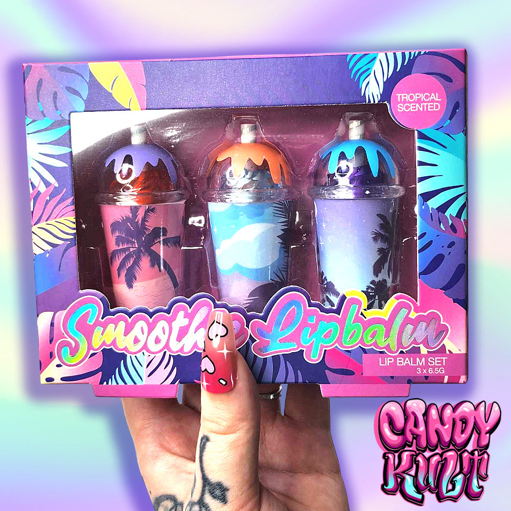 Tropical Smoothie Lip Balm 3 Pack - Candy Kult - Candy Cult - Candy Kult Land - Wishbone - Boo Kitty - Panku - Frosti - Toxic Kitten - Hex-Heart - Cult Candy - Cake High Heels - [product_vendor}