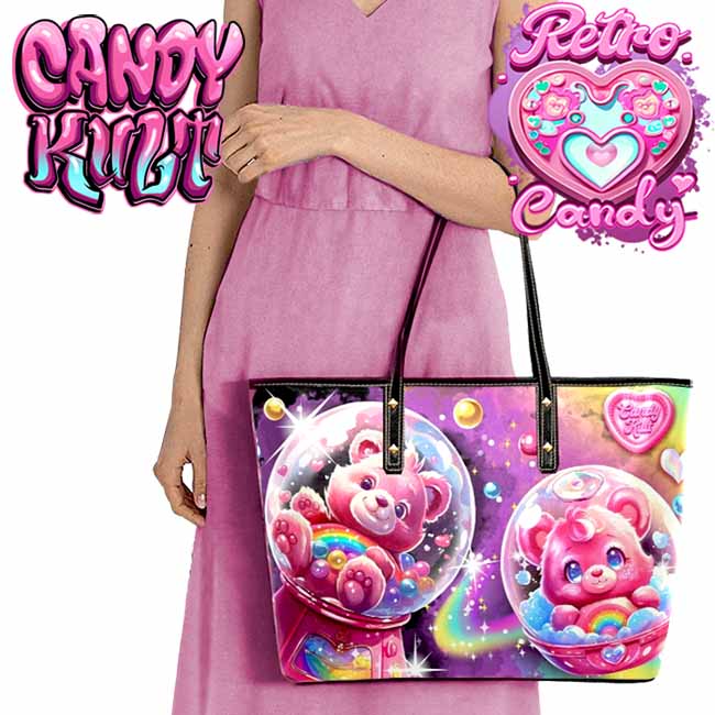 Gumball Wishes Retro Candy Large Tote Bag - Candy Kult - Candy Cult - Candy Kult Land - Wishbone - Boo Kitty - Panku - Frosti - Toxic Kitten - Hex-Heart - Cult Candy - Cake High Heels - [product_vendor}