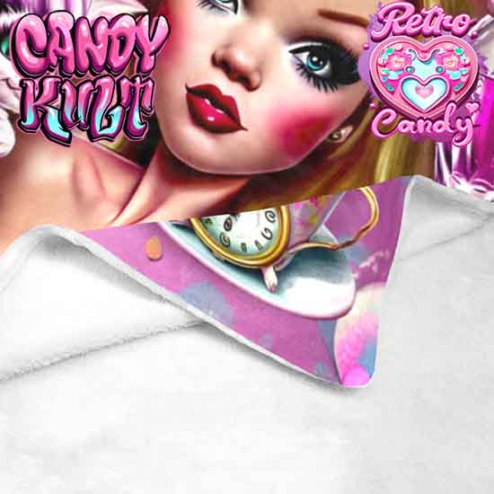 Alice In Retroland Retro Candy Micro Fleece Blanket - Candy Kult - Candy Cult - Candy Kult Land - Wishbone - Boo Kitty - Panku - Frosti - Toxic Kitten - Hex-Heart - Cult Candy - Cake High Heels - [product_vendor}