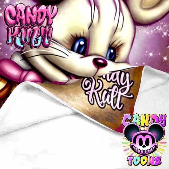 It Started With A Mouse Candy Toons Micro Fleece Blanket - Candy Kult - Candy Cult - Candy Kult Land - Wishbone - Boo Kitty - Panku - Frosti - Toxic Kitten - Hex-Heart - Cult Candy - Cake High Heels - [product_vendor}