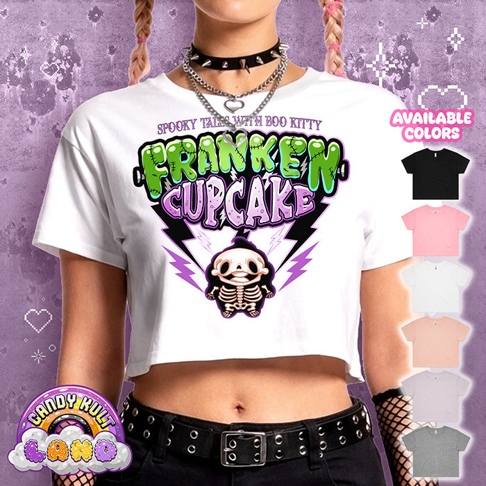 Franken Cupcake Skeleton Frosti Premium Crop Tee