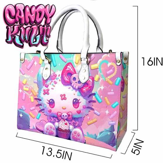 Pastel Purrfection Kawaii Candy White PU Leather Crossbody Handbag - Candy Kult - Candy Cult - Cult Candy - Cake High Heels - [product_vendor}