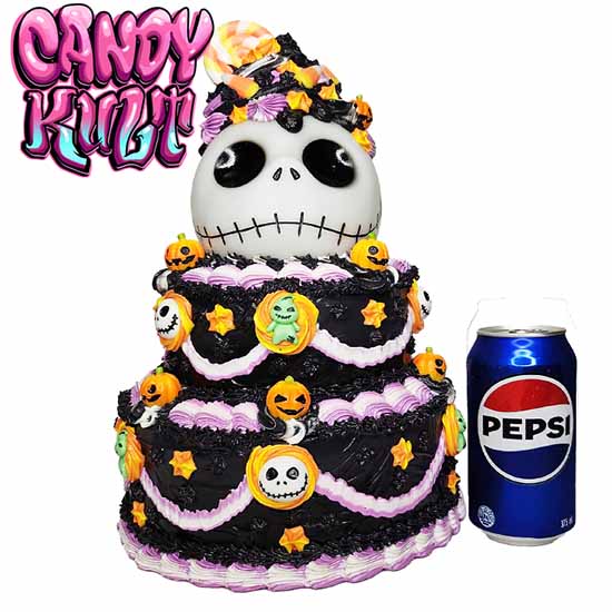 Jack Skellington 2 Tier Cake Sculpture Candy Kult Cake Disney Nightmare Before Christmas Candy Cult - Candy Kult Land - Wishbone - Boo Kitty - Panku - Frosti - Toxic Kitten - Hex - Heart - Cult Candy - Ca